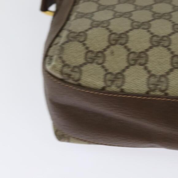 GUCCI GG Supreme Web Sherry Line Bag Pvc Beige Gold 164 02 084 - Picture 12 of 16